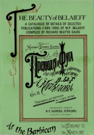 Beauty of Belaieff: Catalogue of Selected Works